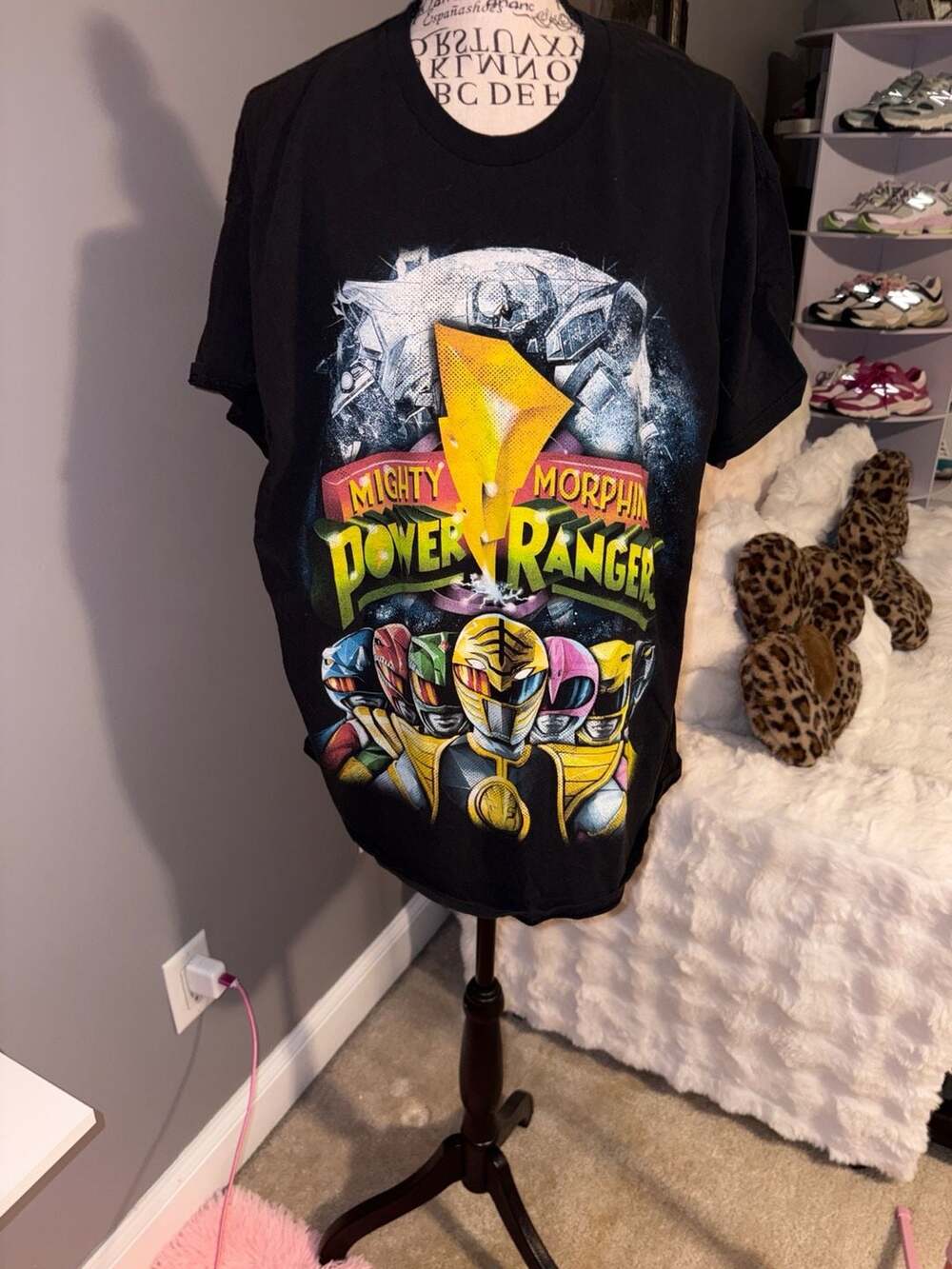 73Studio X Power Rangers Mighty Morphin Vintage T-Shirt Black Wash